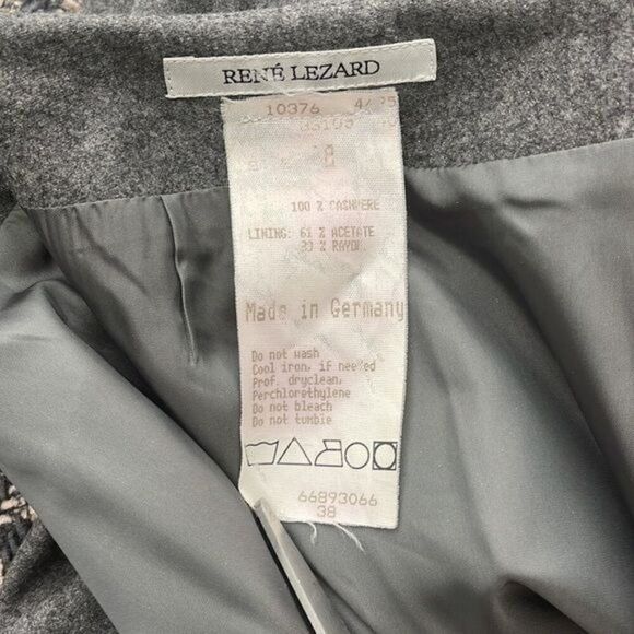 Rene’ Lezard Women Gray 100% Cashmere Pencil Skirt Size 8 - Picture 4 of 4